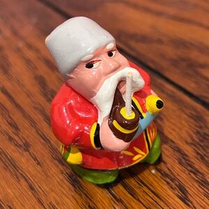 Vintage Miniature Figurine of Ukrainian Zaporozhian Cossack Smoking a Cigarette